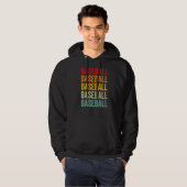 Baseball Baseball Hobbyist Rainbow Hoodie (Vorne ganz)