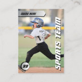 Baseball-Baseball-Karte-Baseball-Schildkarte Telefonnummerkarte (Rückseite)