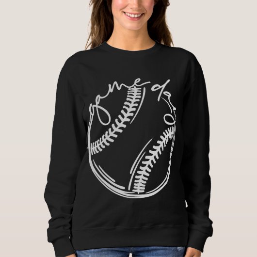 Baseball-Baseball-Leben Sweatshirt (Vorderseite)
