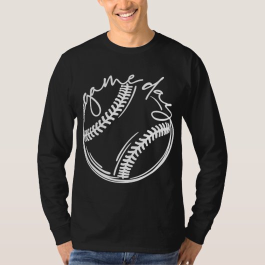 Baseball-Baseball-Leben T-Shirt (Vorderseite)