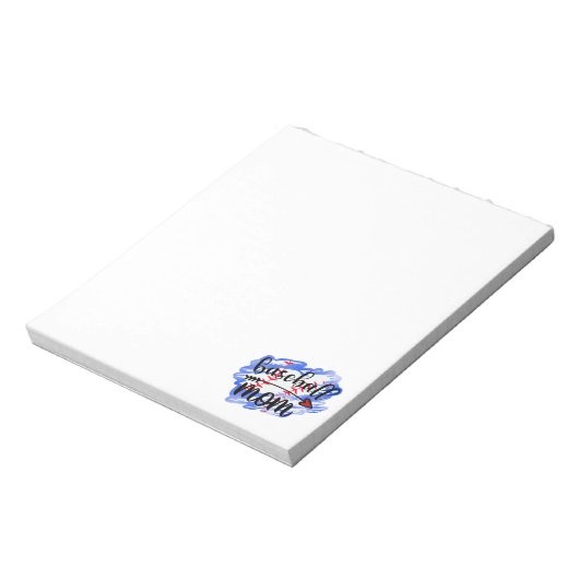 Baseball-Baseball-Mama Notizblock (Rotiert)