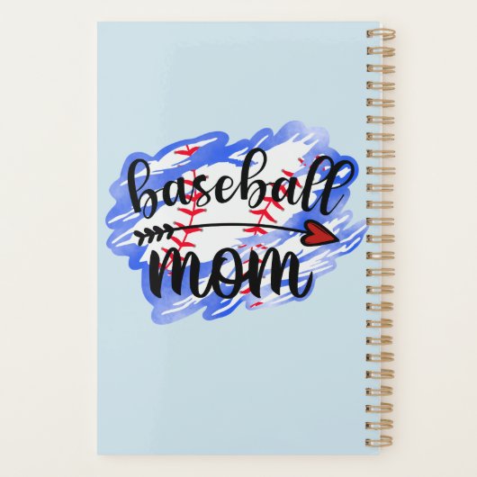 Baseball-Baseball-Mama Planer (Rückseite)