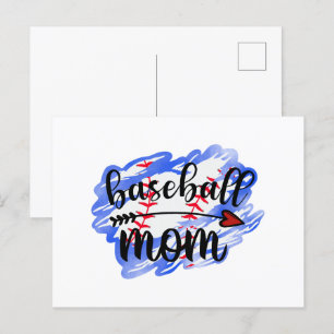 Baseball-Baseball-Mama Postkarte