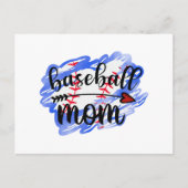 Baseball-Baseball-Mama Postkarte (Vorderseite)