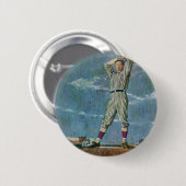 Baseball-Baseball, Pitcher im Baseball-Spiel Button (Vorne & Hinten)