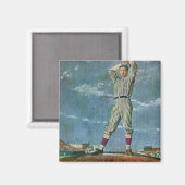 Baseball-Baseball, Pitcher im Baseball-Spiel Magnet (Vorderseite/Rückseite)