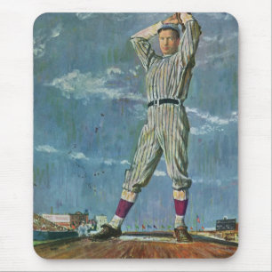 Baseball-Baseball, Pitcher im Baseball-Spiel Mousepad