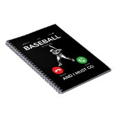 Baseball Baseball Player Pitcher Catcher Baseman Notizblock (Rechte Seite)