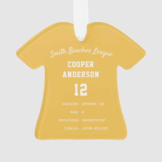 Baseball-Baseball-Staaten für grüne und gelbe Base Ornament (Rückseite)