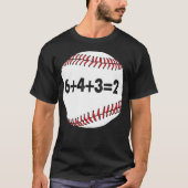 Baseball-Baseball-Team 6 4 3 2 Baseball-Baseball T-Shirt (Vorderseite)