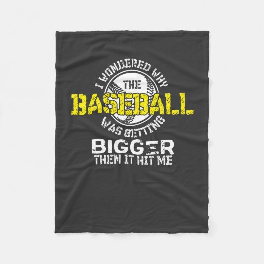 Baseball - Baseball wird größer Fleecedecke (Vorderseite)