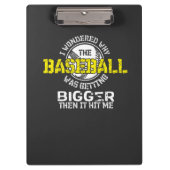 Baseball - Baseball wird größer Klemmbrett (Vorderseite)
