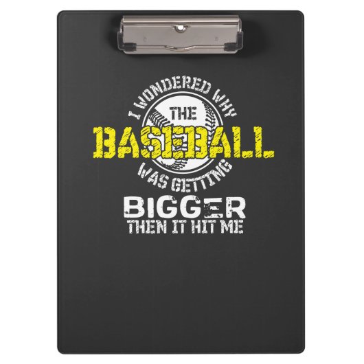 Baseball - Baseball wird größer Klemmbrett (Vorderseite)