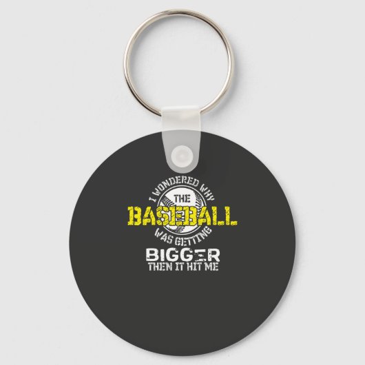 Baseball - Baseball wird größer Schlüsselanhänger (Vorderseite)
