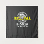 Baseball - Baseball wird größer Wandteppich (Vorderseite)