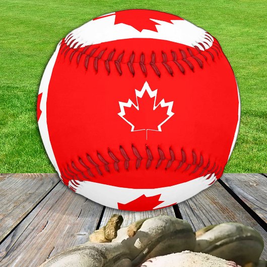 Baseball-Baseballs, kanadische Fahne, Kanada/Baseb Baseball