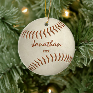 Baseball-Baseballspieler Keramik Ornament