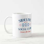 Baseball Baseline Social Club mit Liga-Namen Kaffeetasse (Links)