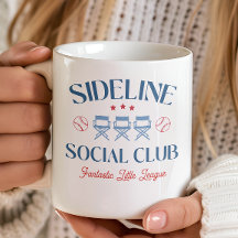 Baseball Baseline Social Club mit Liga-Namen