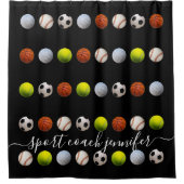 Baseball Basketball Golf Sport Trainer Duschvorhang (Vorderseite)