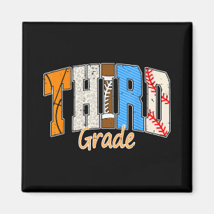 Baseball Basketball zurück zur dritten Schule Magnet