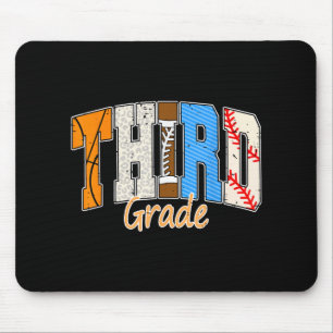 Baseball Basketball zurück zur dritten Schule Mousepad