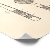 Baseball Bat 1923 Patent Art - Old Peper Poster (Ecke)