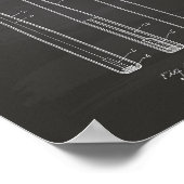 Baseball-Bat 1924 Patentart - Halbpension Poster (Ecke)