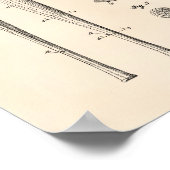 Baseball Bat 1939 Patentart - Alter Peper Poster (Ecke)