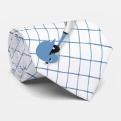 Baseball Bat Ball Helmet Blue Karo Necktie Krawatte (Gerollt)