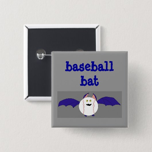 Baseball-Bat-Button Button (Vorne & Hinten)