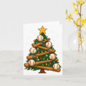 Baseball Bat Christmas Tree Lights Holiday Design Karte (Gelbe Blume)