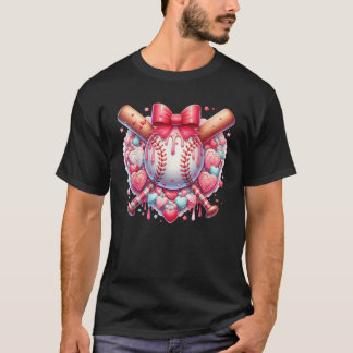 Baseball Bat Coquette Bow mit Eiscreme Tropfen T-Shirt