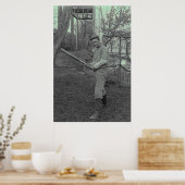 Baseball-Bat-Fotografie Vintager Vatertag Poster (Küche)