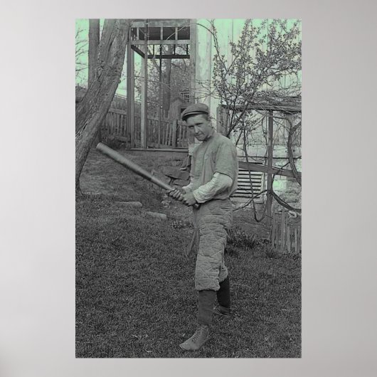 Baseball-Bat-Fotografie Vintager Vatertag Poster (Vorne)