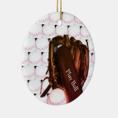 Baseball Bat Glove Foto Ornament (Rechts)