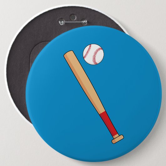 Baseball-Bat mit Ball Button (Vorne & Hinten)