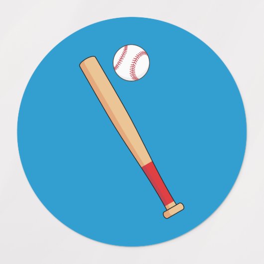Baseball-Bat mit Ball Etiketten (Design 2)