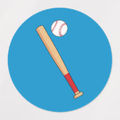 Baseball-Bat mit Ball Etiketten (Design 1)