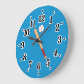 Baseball-Bat mit Ball Große Wanduhr (Winkel)