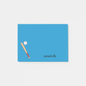 Baseball-Bat mit Ball personalisieren Post-it Klebezettel (Vorderseite)