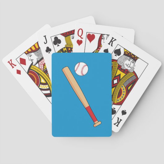 Baseball-Bat mit Ball Spielkarten (Rückseite)