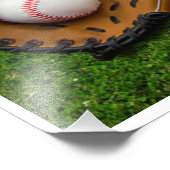 Baseball Bat mit Handschuh und Baseball Fotodruck (Ecke)