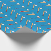 Baseball-Bat mit Kugelmuster Geschenkpapier (Ecke)