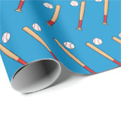 Baseball-Bat mit Kugelmuster Geschenkpapier (Rolleneckpunkt)