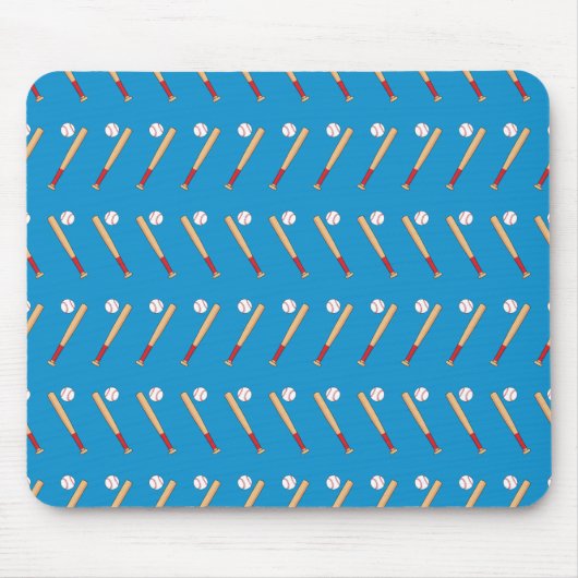 Baseball-Bat mit Kugelmuster Mousepad (Vorne)