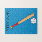 Baseball-Bat mit Kugelmuster Puzzle (Horizontal)