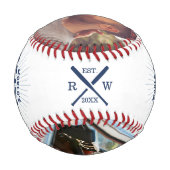 Baseball Bat Monogram & Foto, der größte Vater der (Rückseite)