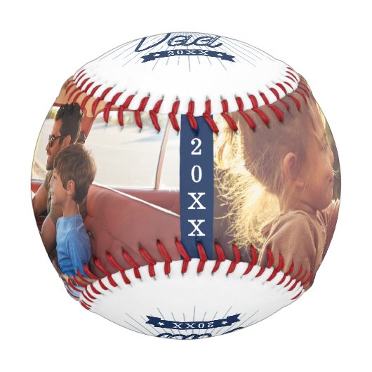 Baseball Bat Monogram & Foto, der größte Vater der (Vorderseite)