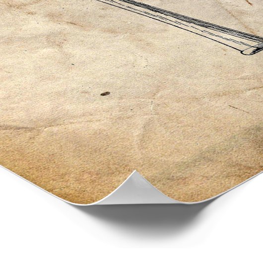 Baseball-Bat-Patent Poster (Ecke)